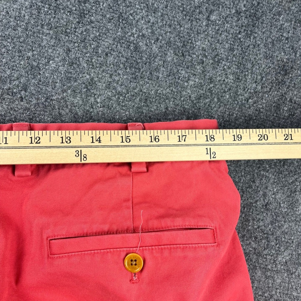 Brooks Brothers Clark Chinos Mens 36x28 Coral Red Supima Cotton Pants Brushed - Picture 7 of 8